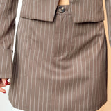Brown striped skirt