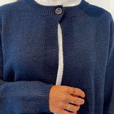 Navy cardigan