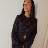 Grey striped skirt