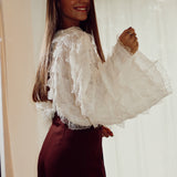 Burgundy skort with belt