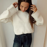 Soft knit with satin details