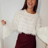 Burgundy skort with belt