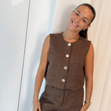 Vintage linen Blazer Hazel