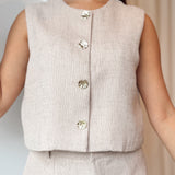 Vintage linen top coco