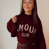 Burgundy leather short