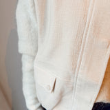 Ecru velvet gilet