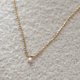Double layered mini pearl necklace