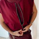 Burgundy soft gilet