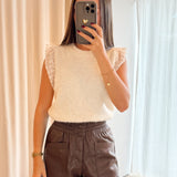 Brown leather short
