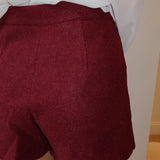Soft burgundy skort