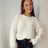 Soft knit with satin details