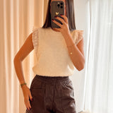 Soft lace debardeur