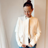 Ecru velvet gilet