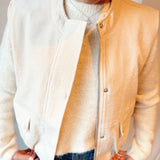 Ecru velvet gilet