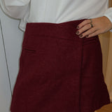 Soft burgundy skort