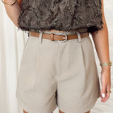Short with belt TAUPE 22066-2