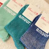 Amour glitter socks