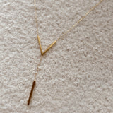 Long V necklace
