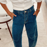 Dark denim barrel jeans PA8127