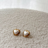 Pearly heart earrings
