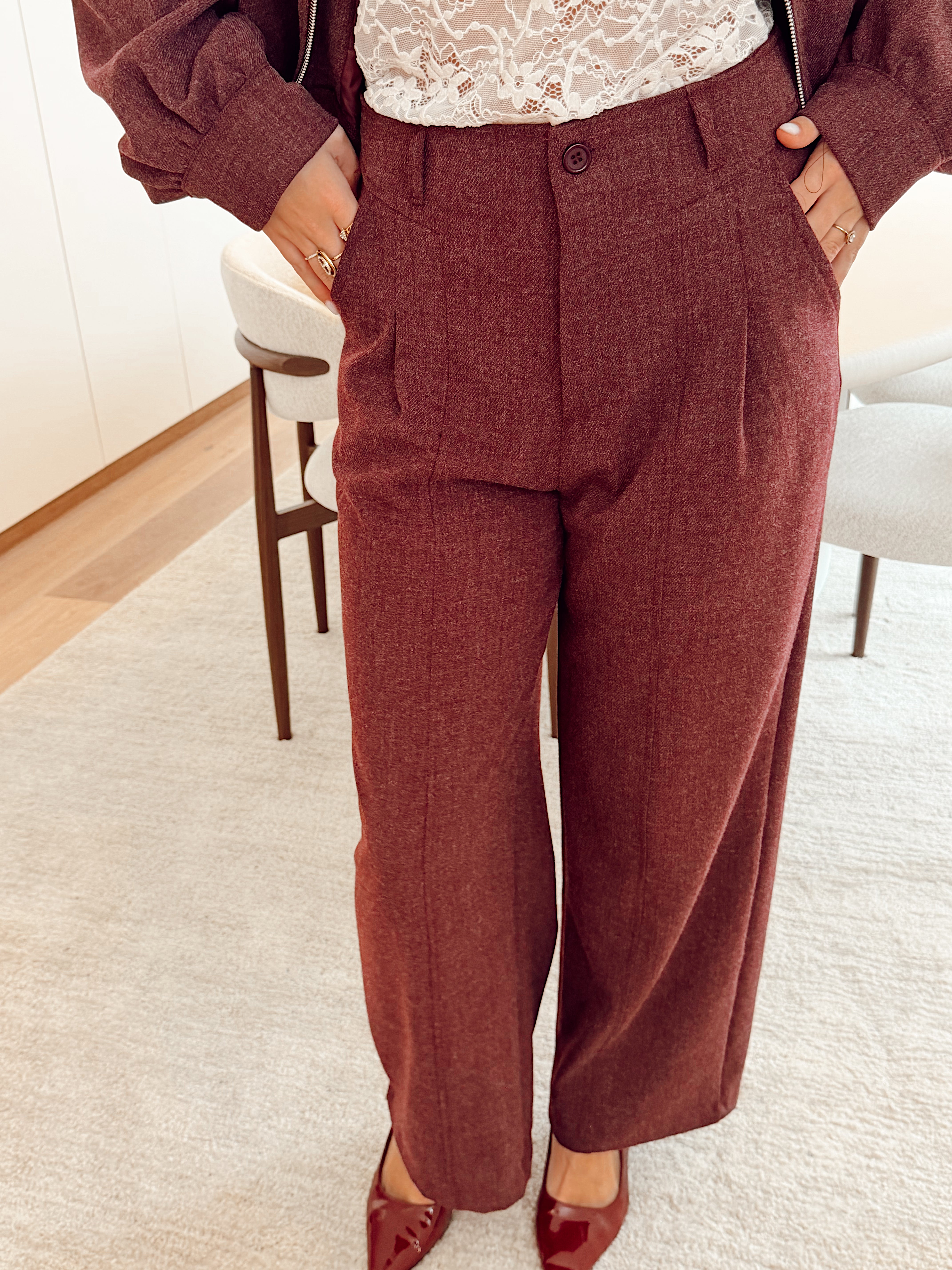 Pants burgundy - Lecce B606