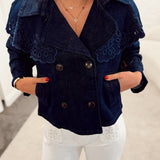 Denim broderie jacket H2002
