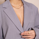 Grey split blazer - V2559