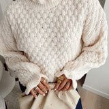 Mostoles oversized knit ecru b606