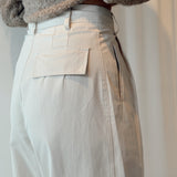 Wide ecru pantalon