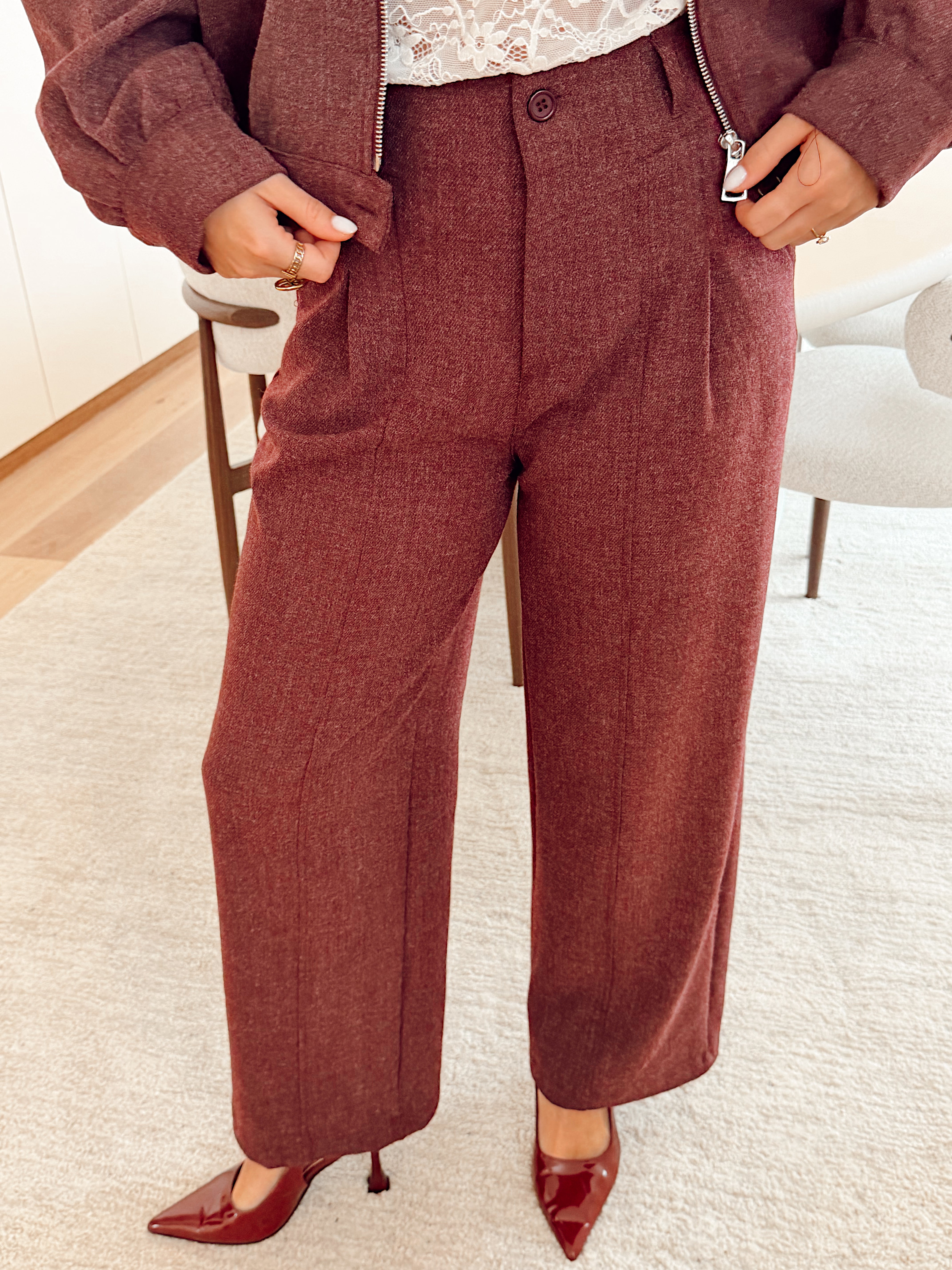 Pants burgundy - Lecce B606