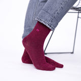 Glitter Socks Wine Red