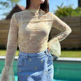 Yellow Lace Top