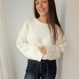 Soft knit with satin details