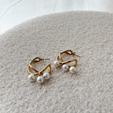 Infinity pearl earrings