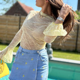 Yellow Lace Top