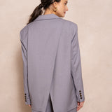 Grey split blazer - V2559