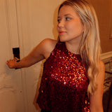 Sequin cropped top
