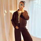 Brown velours pantalon