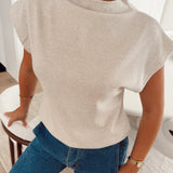 Beige soft knit with collar TL2239