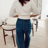 Dark denim barrel jeans PA8127