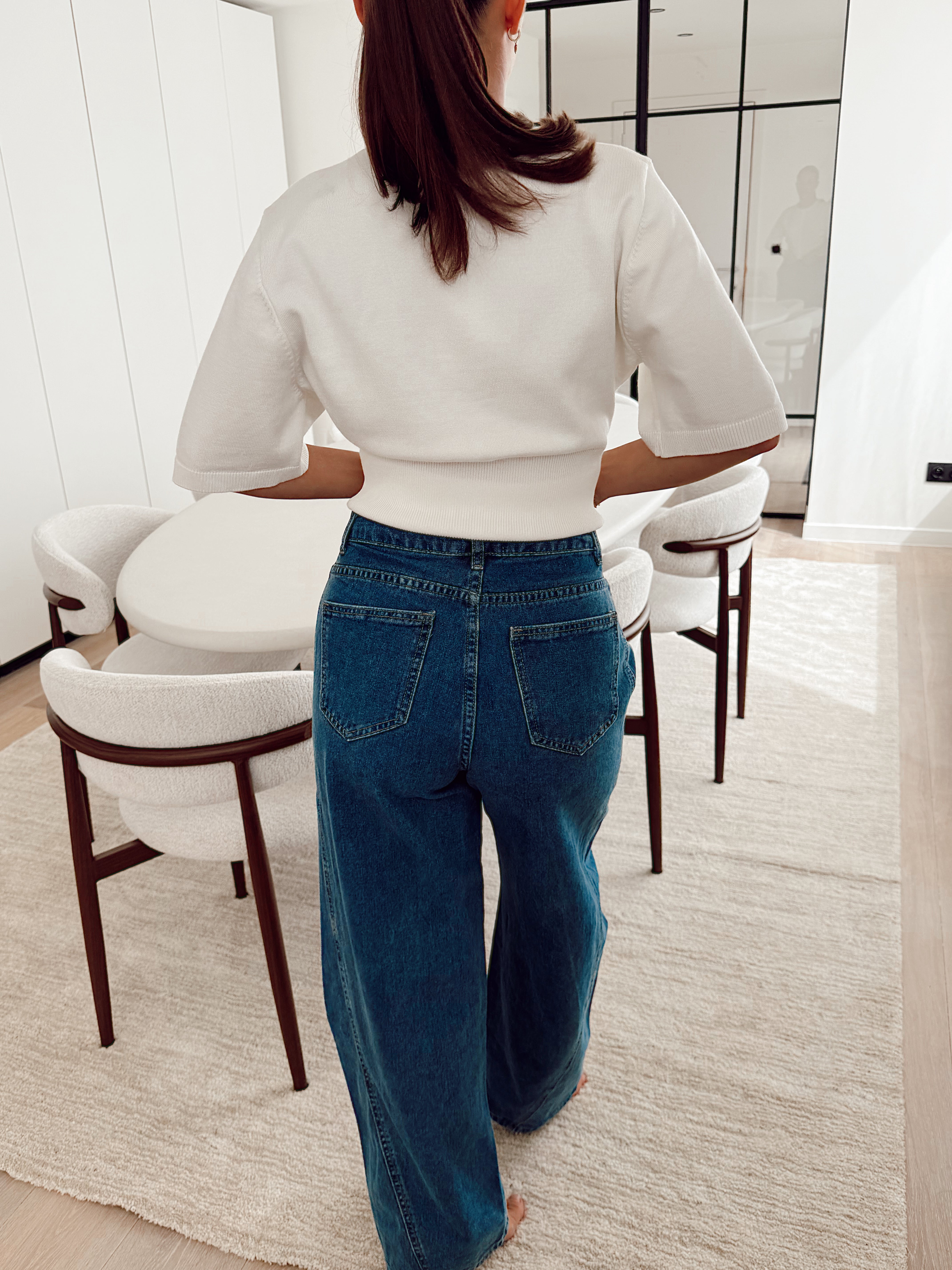 Dark denim barrel jeans PA8127
