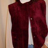 Burgundy velvet gilet