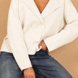 Ecru knitted gilet 042584-8831
