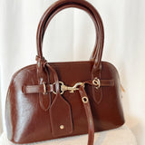 Brown leather bag
