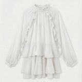 Open sleeve dress - WHITE M7672
