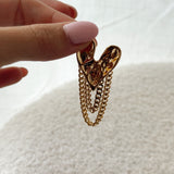 Heart chain earrings