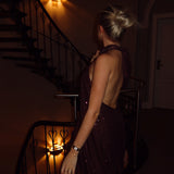 sequin halterneck dress