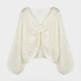 Lace gilet - white MD0016