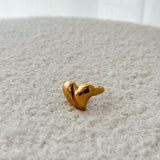 Golden heart ring