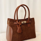 Brown suède bag